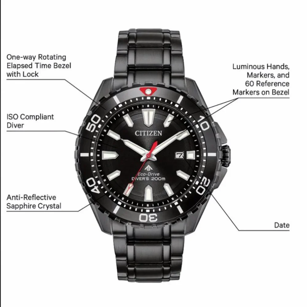 Citizen Black Promaster Steel 44mm Watch